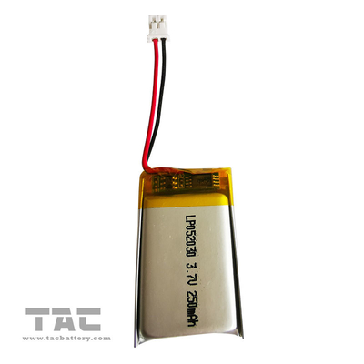 Batería de Lipo del litio del polímero de LP052030 3.7V 250mAh recargable para Bluetooth
