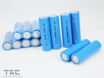Batería de la batería solar IFR14500 AA 3.2V 600mAh LiFePO4 para la luz solar
