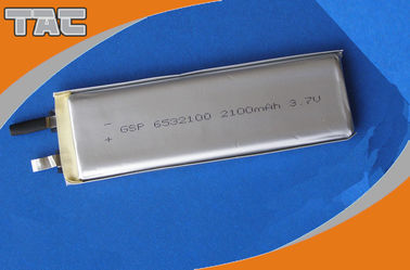 GSP6532100 3.7V células de baterías de polímero de iones de litio de 2100mAh