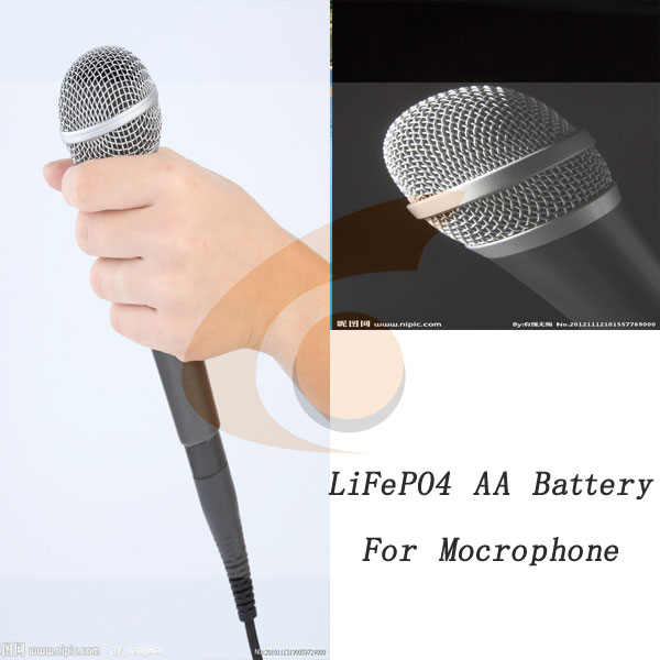 Pila AA LiFePO4 para el micrófono