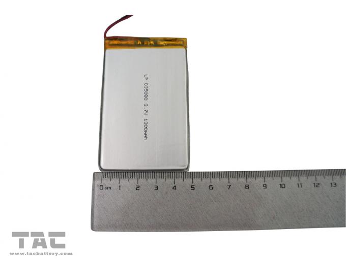 Litio Ion Battery del polímero de GSP035080 3.7V 1300mAh para el teléfono móvil, PC del cuaderno