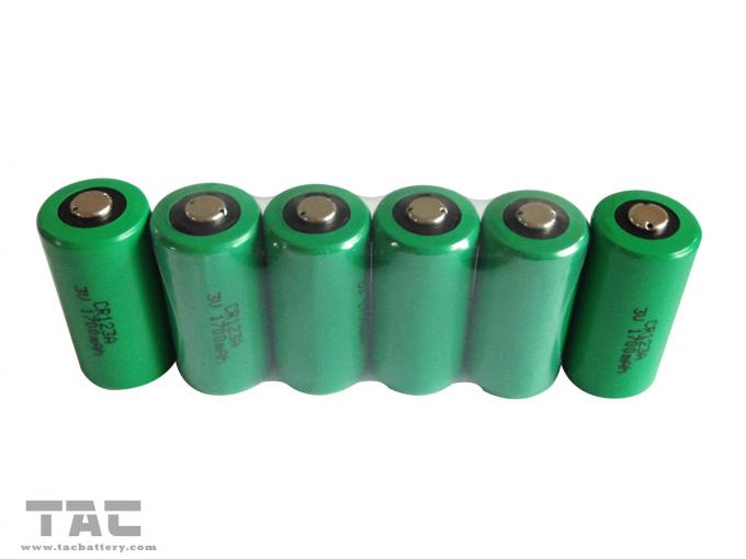 Batería del Li-manganeso de la alta capacidad 3.0V CR123A 1700mAh