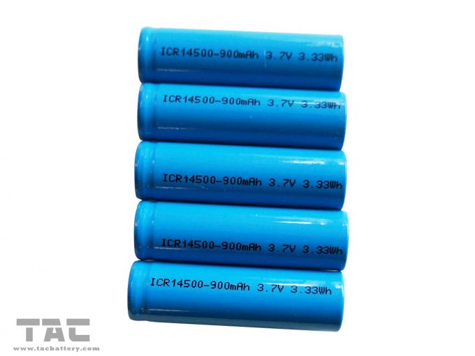 Batería cilíndrica 3.7V 14500/AA de la ión de litio recargable de la alta capacidad
