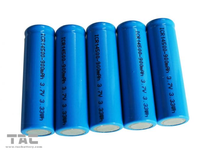 Batería cilíndrica 3.7V 14500/AA de la ión de litio recargable de la alta capacidad