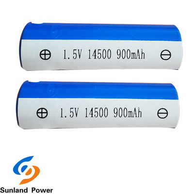 ALCANCE Li Ion Battery cilíndrico ICR14500 1.5V 900MAH del ODM