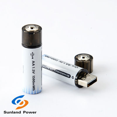 Batería recargable de iones de litio 1.5V AA con conector USB tipo C