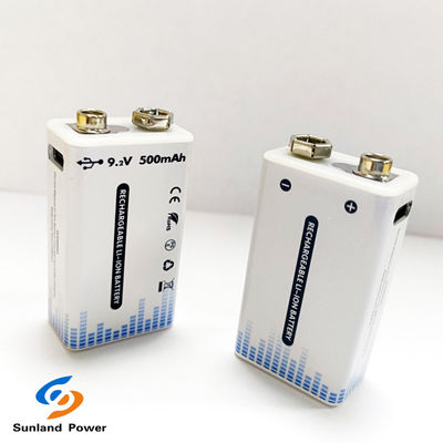 Batería de iones de litio recargable de 9V Conector portátil USB C / Tipo C