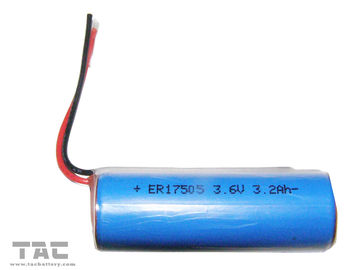 Batería ER17505 de la densidad de alta energía 3.6V LiSOCl2 con vida de almacenamiento excelente