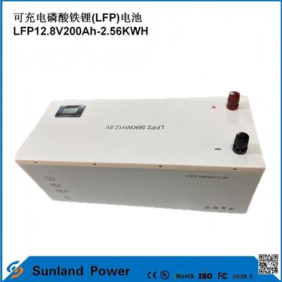 Batería 12V 200AH LiFePO4 con UN38.3 MSDS UL1642 Certificado de carga continua 100A Pantalla LCD
