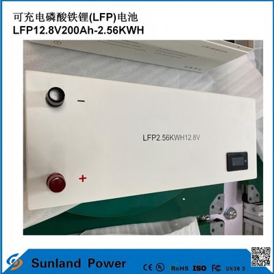 Batería 12V 200AH LiFePO4 con UN38.3 MSDS UL1642 Certificado de carga continua 100A Pantalla LCD