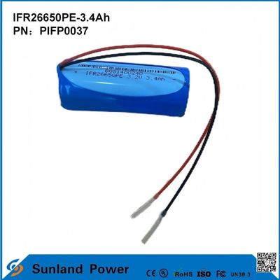 IFR26650PE-3.4Ah 3.2V LiFePO4 Batería para luz solar