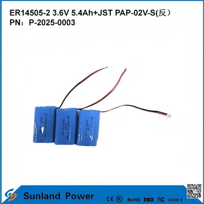 3.6V 5.4AH ER14505-2 Batería primaria Alta y estable tensión de funcionamiento