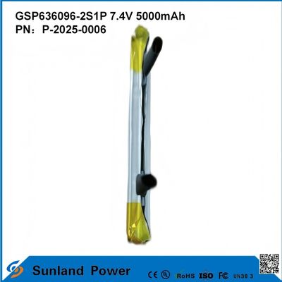 Batería recargable de iones de litio GSP636096-2S1P 7.4V Y 5000mAh Para bancos de energía Aparatos electrónicos al aire libre linterna Iluminación de equipos electrónicos pequeños