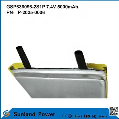 Batería recargable de iones de litio GSP636096-2S1P 7.4V Y 5000mAh Para bancos de energía Aparatos electrónicos al aire libre linterna Iluminación de equipos electrónicos pequeños