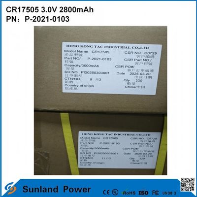 CR17505 3.0V 3000mAh Batería SmartPower para IndustrialGuard SeguridadPower HealthGuard