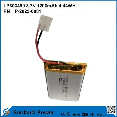 GP603450 Célula para electrónica de consumo y aplicaciones médicas 1200mAh 3.7V UL & UN38.3 Certificado en stock y personalizable
