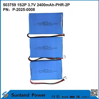 ICR503759 1S2P 3.7V 2400mAh-PHR-2P la batería Ultimate Power Pack para electrónica portátil