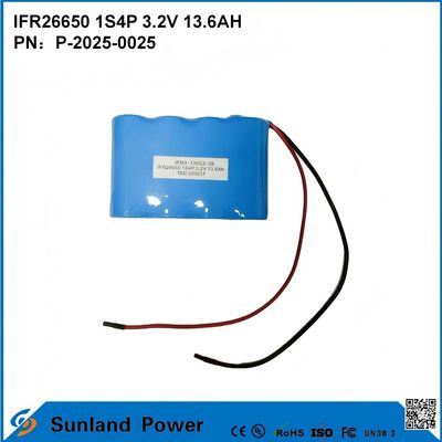 Baterías IFR26650 1S4P 3.2V 13.6Ah para almacenamiento de energía móvil doméstico y comercial, herramientas eléctricas de alta potencia, taladros, sierras y amoladoras angulares