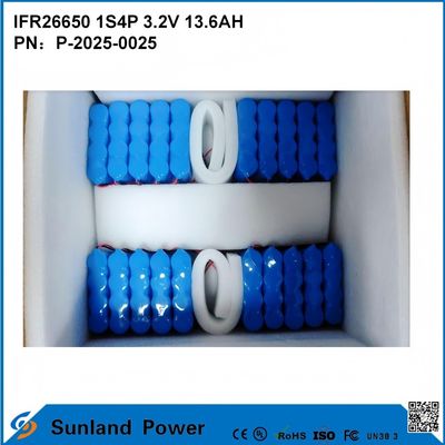 Baterías IFR26650 1S4P 3.2V 13.6Ah para almacenamiento de energía móvil doméstico y comercial, herramientas eléctricas de alta potencia, taladros, sierras y amoladoras angulares