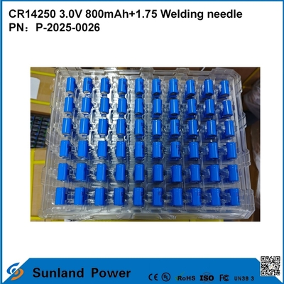 CR14250 3.0V 800mAh + 1.75 Aguja de soldadura se puede utilizar para medidores inteligentes de agua, medidores de electricidad, medidores de gas, respaldo de memoria, memoria CMOS, RTC (relojes en tiempo real), sensores de alarma inalámbricos.