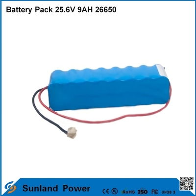 Batería de iones de litio para motocicletas LiFePO4 Batería de 25,6 V 9AH 26650