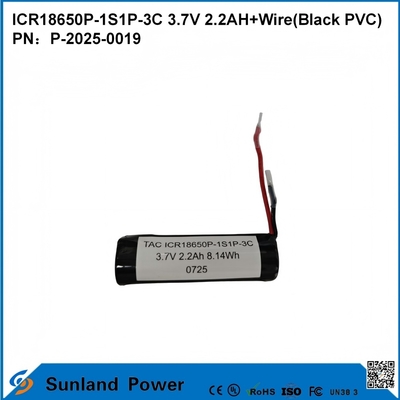 BATERÍA ICR18650P-1S1P-3C 3.7V 2.2AH+CABLE