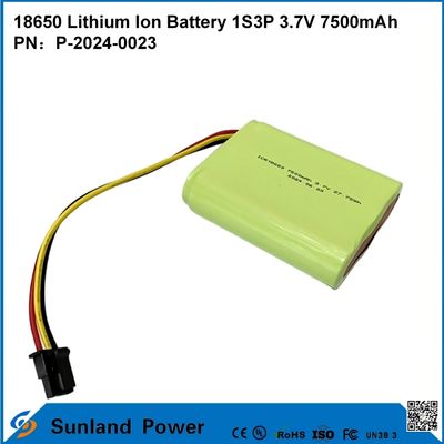 Batería de iones de litio 18650 1S3P 3.7V 7500mAh Baterías de iones de litio