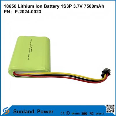 Batería de iones de litio 18650 1S3P 3.7V 7500mAh Baterías de iones de litio