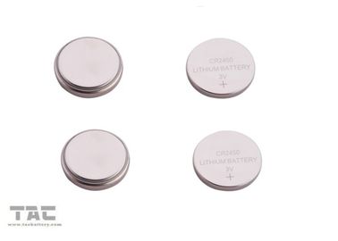 Célula primaria de la moneda del litio del Li-manganeso de CR2450 3.0V 600mA mantecosa para la tarjeta de memoria del reloj