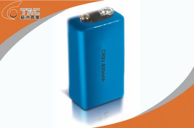 batería primaria 600mAh de Li-Manganeso del litio 9V para los dispositivos de seguridad 26,5 x 48.5m m