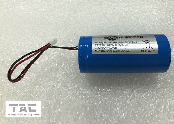 Batería modificada para requisitos particulares IFR32700 3.2Volt 6000mah 1S1P del conector LiFePO4 para el respaldo solar de Ence