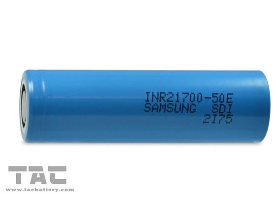 Litio Ion Cylindrical Battery Rechargeable Cell INR21700-50E de Samsung para la herramienta electrónica del ESS