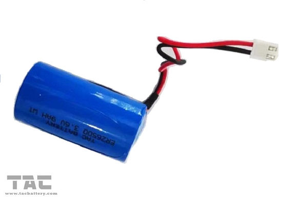 batería ER26500 9AH de 3.6v Lisocl2 con el conector para el amperímetro del contador del agua