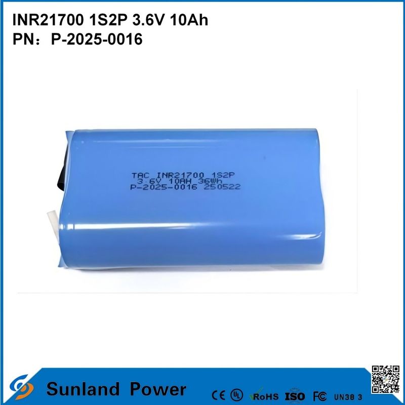 INR21700 1S2P 3.6V 10Ah de alta velocidad de descarga, adecuado para dispositivos de alta demanda de potencia!