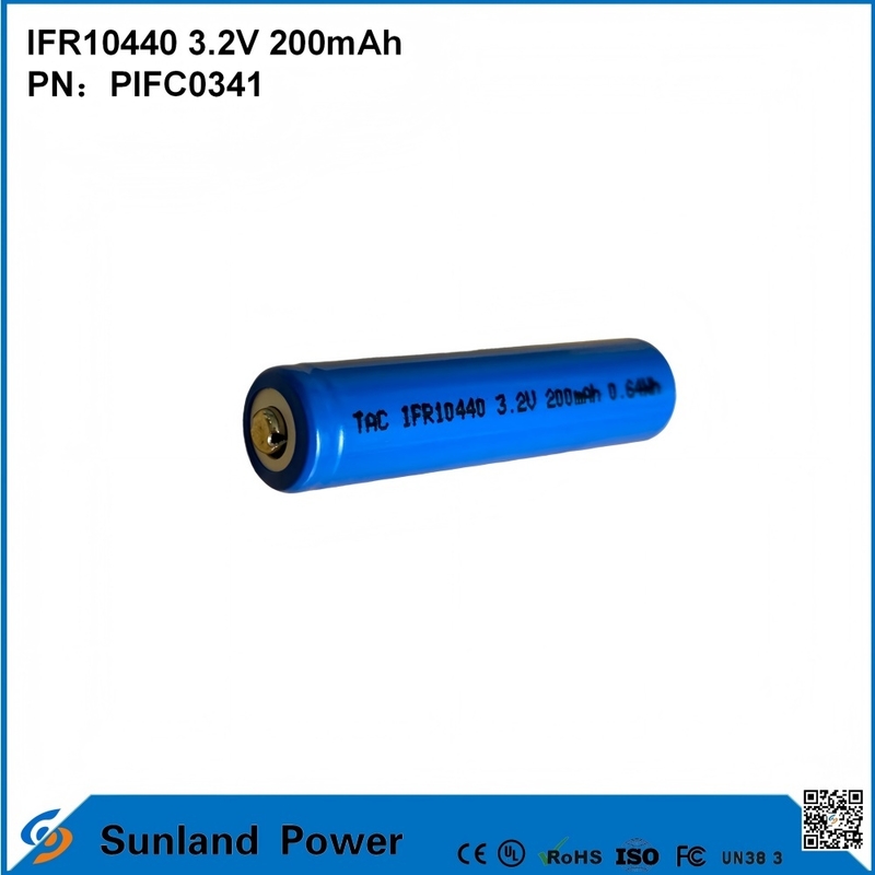 IFR10440 3.2V 200mah Usado para balizas viales GPS, juguetes, lámparas mineras, farolas solares, dispositivos de comunicación inalámbrica, herramientas eléctricas, equipos audiovisuales, medidores inteligentes, sistemas de seguridad, iluminación de emergencia