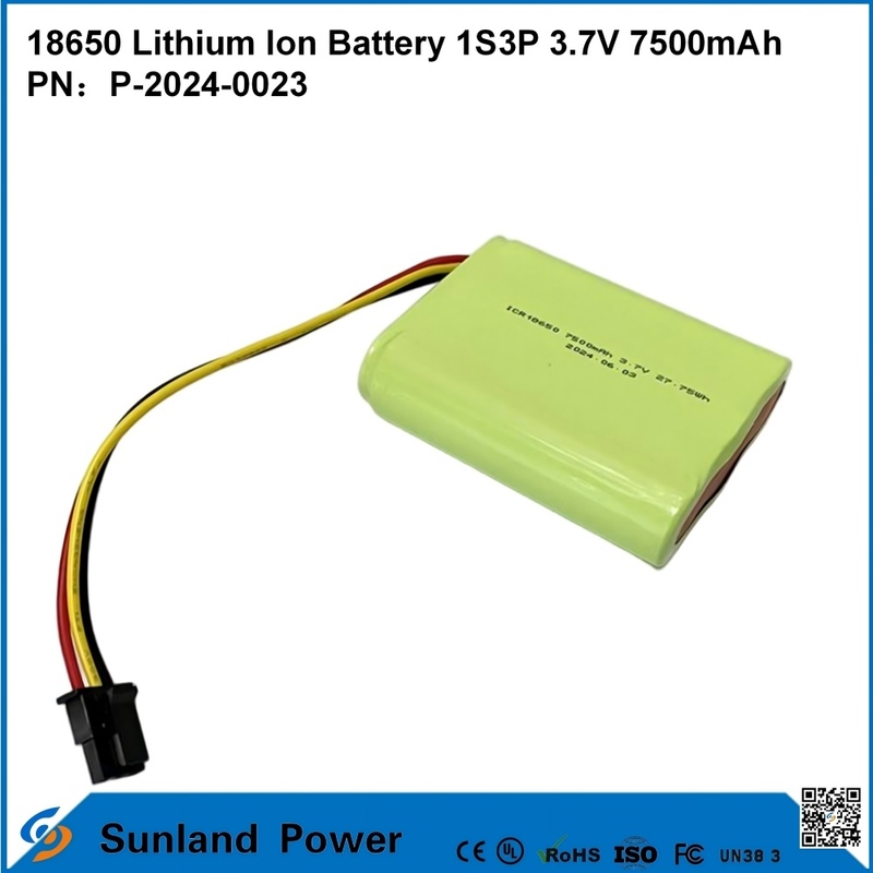 Batería de iones de litio 18650 1S3P 3.7V 7500mAh Baterías de iones de litio