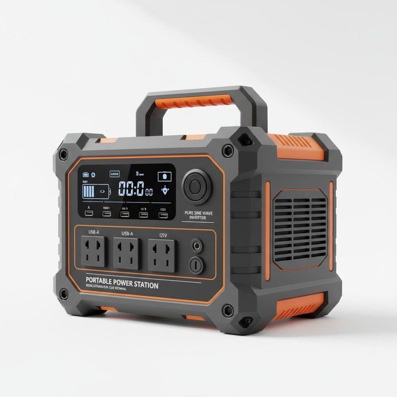 Sistema de Almacenamiento de Energía Portátil con Batería de Iones de Litio NCM de 12.8V de Voltaje Nominal e Inversor de Onda Sinusoidal Pura