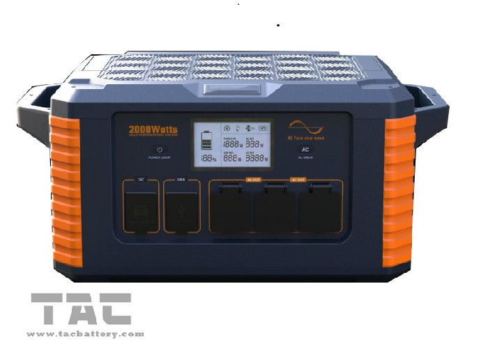 Batería de litio portátil al aire libre del sistema 2000W 3.7V del almacenamiento de energía