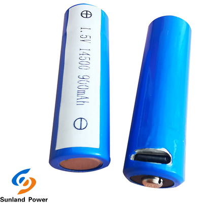 ALCANCE Li Ion Battery cilíndrico ICR14500 1.5V 900MAH del ODM