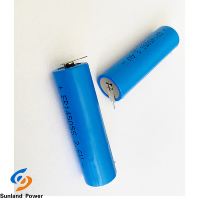 LiSOCl2 batería da alta temperatura azul de la batería ER14505S 3.6V 1.8AH