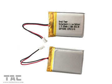 La batería de litio de la batería GSP753040 del polímero del BIS 3.7V Li 850mAH para el vehículo montó el sistema de seguridad