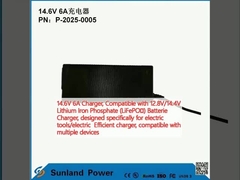 14.6V 6A Cargador, compatible con 12.8V/14.4V LiFePO4 Cargador de baterías, diseñado específicamente para herramientas eléctricas / cargador eléctrico Eficiente, compatible con múltiples dispositivos