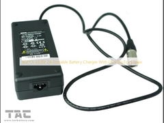 Cargador de batería portátil de 36V o 43.8V 2A con enchufe de Reino Unido para bicicleta eléctrica