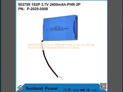 ICR503759 1S2P 3.7V 2400mAh-PHR-2P la batería Ultimate Power Pack para electrónica portátil