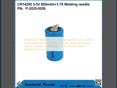 CR14250 3.0V 800mAh + 1.75 Aguja de soldadura se puede utilizar para medidores inteligentes de agua, medidores de electricidad, medidores de gas, respaldo de memoria, memoria CMOS, RTC (relojes en tiempo real), sensores de alarma inalámbricos.